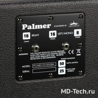 Palmer CAB 212 V30 GBK (PCAB212V30GBK) Гитарный кабинет с 2-мя 12" динамиками Celestion Vintage 30 and Greenback, 8/16 ohms