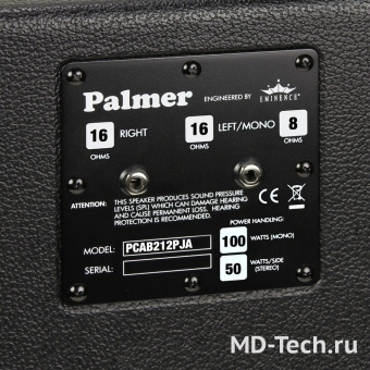 Palmer CAB 212 PJA (PCAB212PJA) Гитарный кабинет с 2-мя 12" динамиками Eminence Private Jack, 8/16 ohms