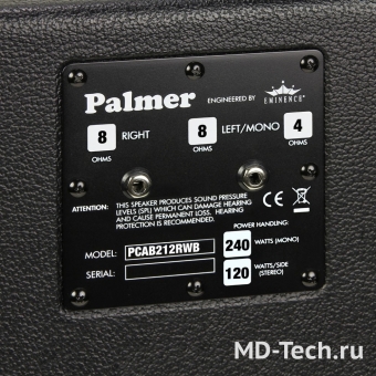 Palmer CAB 212 RWB (PCAB212RWB) Гитарный кабинет с 2-мя 12" динамиками Eminence Red White and Blues, 4/8 ohms