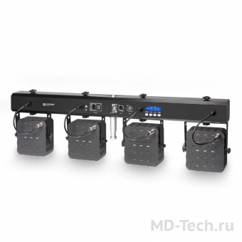 Cameo MULTI PAR 2 Компактная система с 4-мя светодиодными светильниками ( 4х 7 x 3Вт RGB) с транспортным чехлом