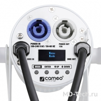 CAMEO Q-SPOT 15 RGBW WH Компактный светодиодный прожектор с 15Вт RGBW (4-в-1) в белом корпусе