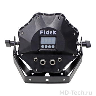 Fidek FLPW-12126 Наружный заливной светодиодный светильник высокой мощности 12x12Вт RGBWA-UV (6-в-1) в черном корпусе с защитой IP66