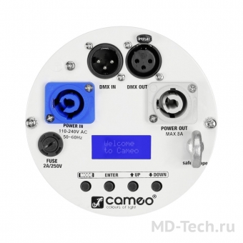 CAMEO STUDIO PAR 64 CAN RGBWA+UV 12 W WH Светодиодный студийный PAR прожектор RGBWA+UV (6-в-1) 12х12Вт в белом корпусе.